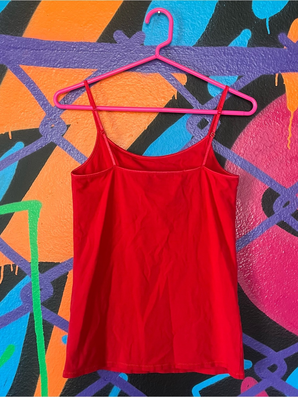 Red Justice cami tank top